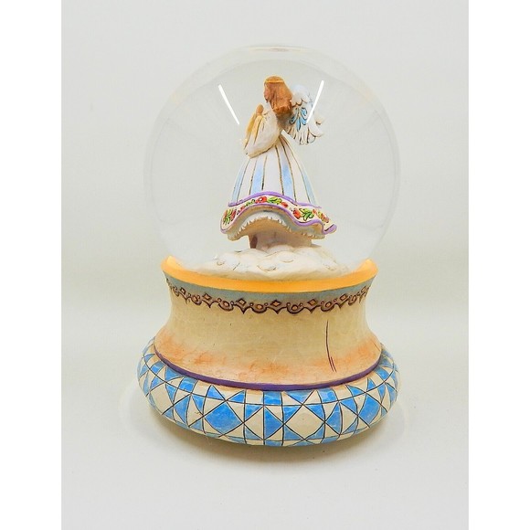 Jim Shore Angel On High Water Snow Globe 2007 Plays Angels We Have Heard On High - Picture 2 of 6